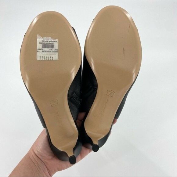 Gianvito Rossi Peep Toe Cut Out Heel Leather Ankle Booties Black 39.5 US 9.5 NEW - Picture 15 of 16